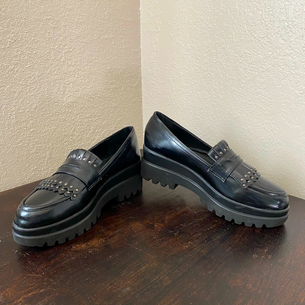 NastyGal Dropout Vegan Leather Platform Loafer